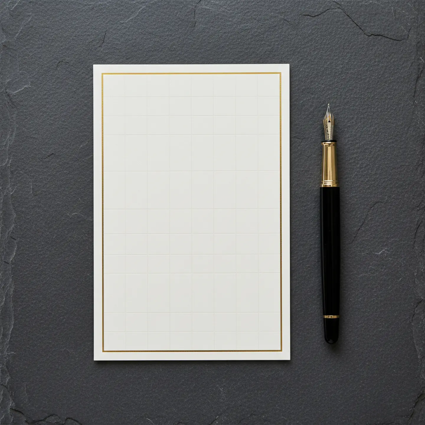 Blank premium betting slip with gold accents